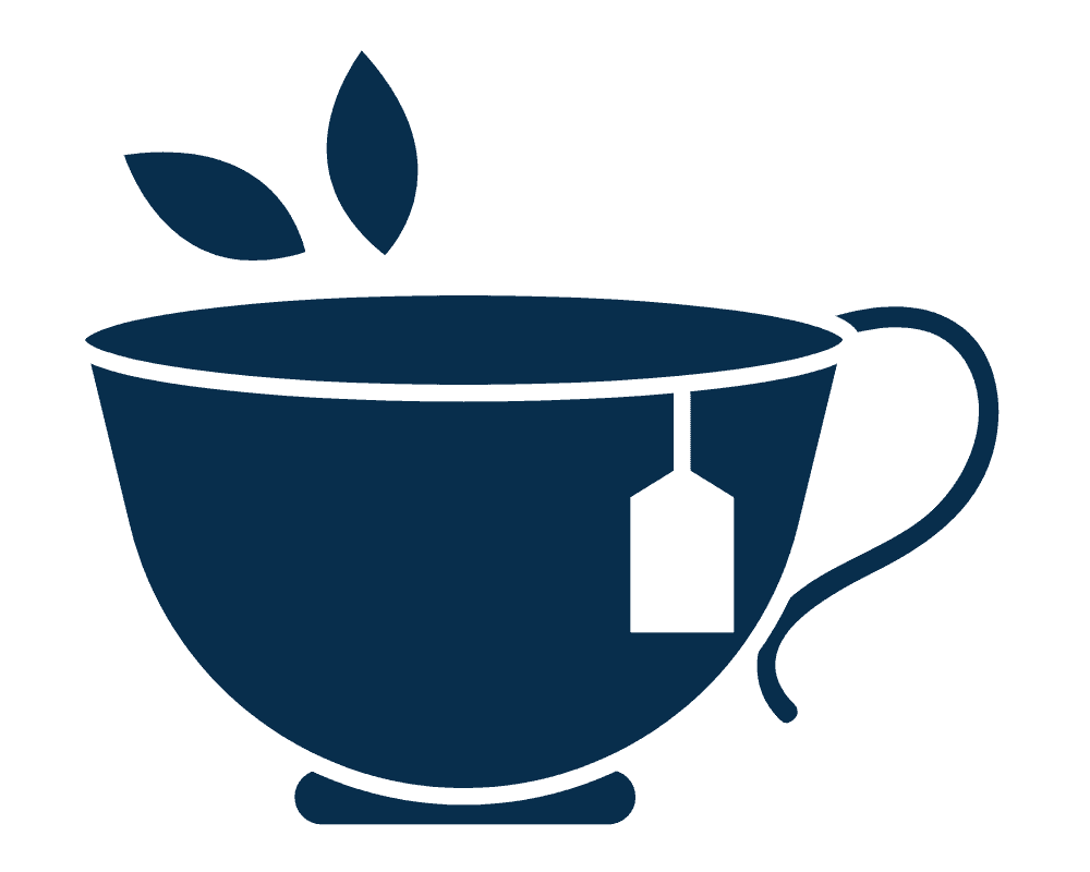 blue tea cup